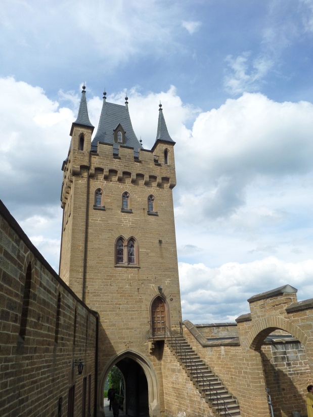 arquitectura, castillo viejo, gótico, de, torre, monumento, fortificación