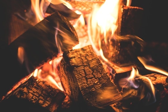 пламък, топлина, камина, огън, горя, дърва за огрев, изгорял