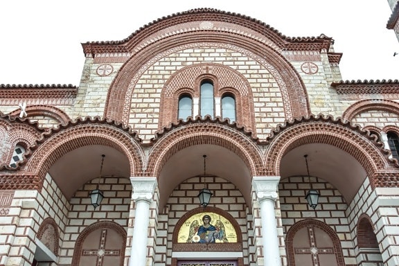 ortodokse, arkitektur, facade, kirke, udvendige