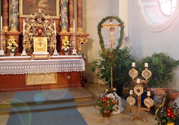 Altar, Struktur, Dekoration, Kirche, Religion, Spiritualität, Innenaufnahme, Religion, Kunst, verehren