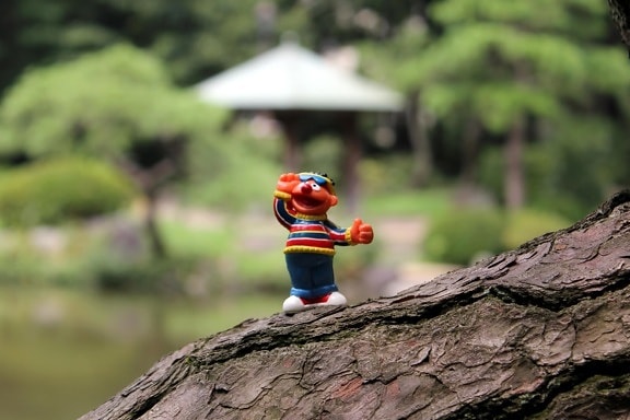 figurine, toy, plastic, object, colorful, tree, wood, nature
