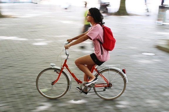 naisten aktiivinen elämäntapa, fitness, pyörän, pyöräilijä, road, liikunta, Polkupyörä