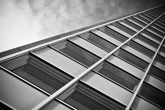 ablak, fekete-fehér, építészet, elmélkedés, perspektíva, modern