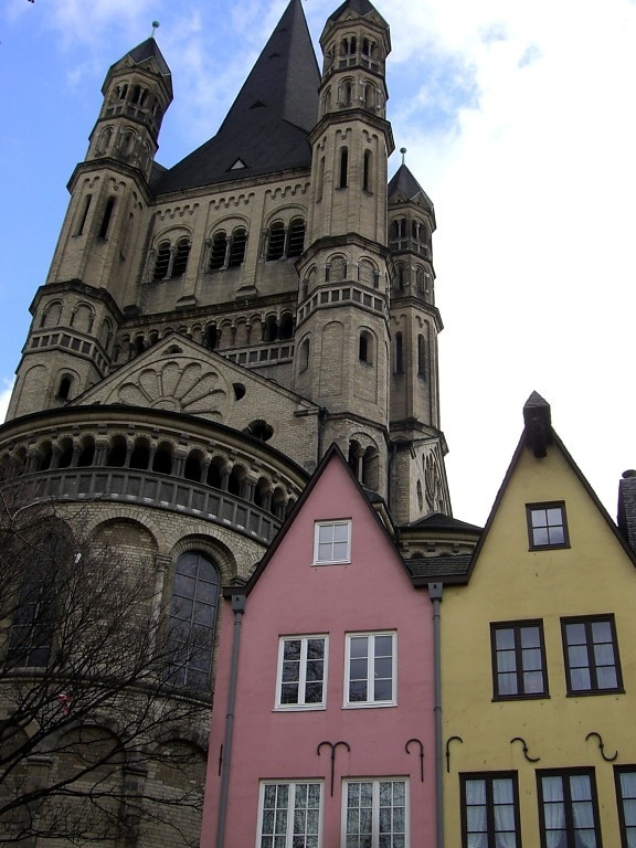 Architektura, stare, zamek, stret, na zewnątrz, Gothic, religia, Katedra