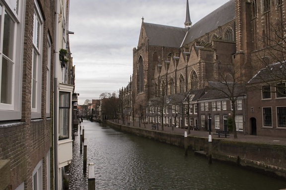 arkitektur, canal, city, vand, street, floden, house, byen