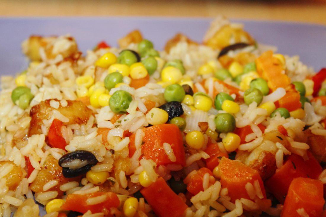 thực phẩm, gạo, ăn tối, ăn trưa, rau, rau đậu, salad, Bữa ăn, ngon