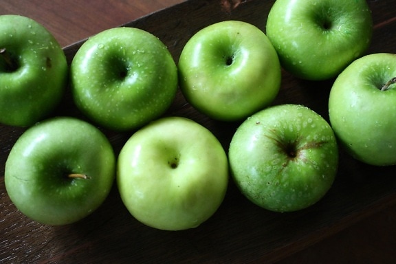 Apple, mad, frugt, ernæring, lækre, grønne, kost, vitamin