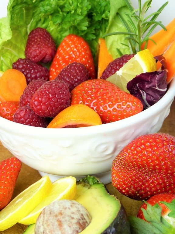 frukt, jordgubbar, mat, näring, berry, sweet, dessert, vitamin
