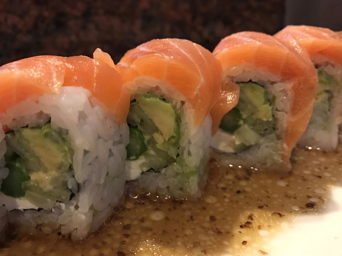 ryż, morze i jedzenie, sushi tuńczyka