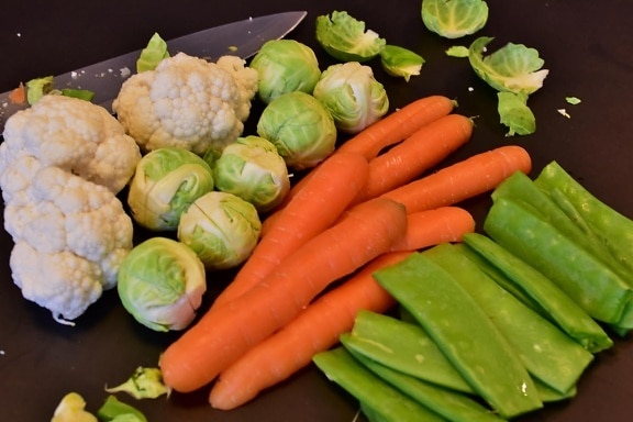 Еда, овощей, салат, морковь, лук, помидор, диеты, питание