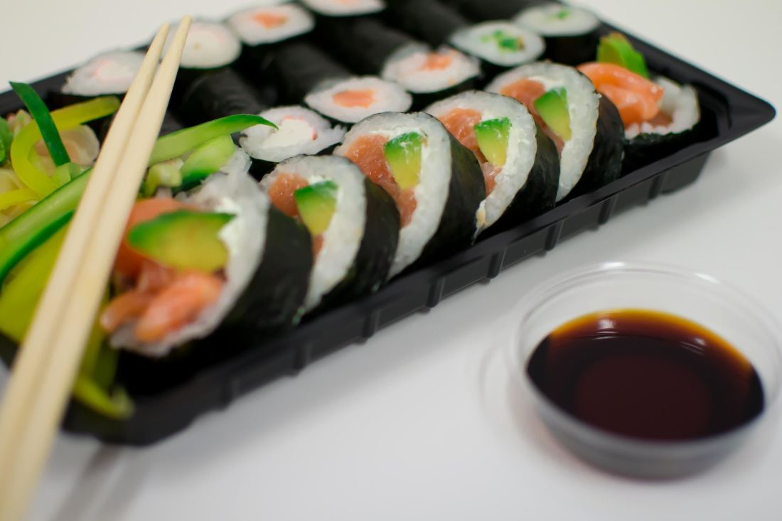 sushi, salmon, beras, ikan, makanan laut, tuna, makanan