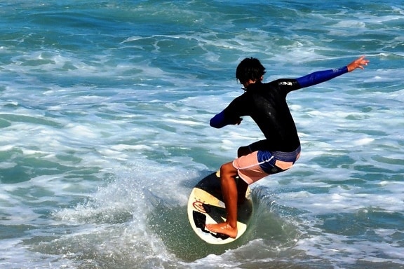 вода, море, океан, бряг, лято, сърфист, спорт, лято