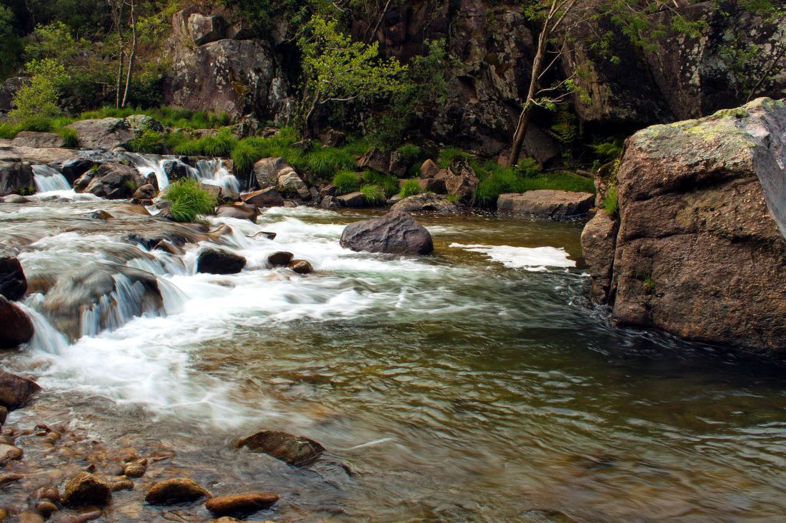 acqua, flusso, cascata, fiume, natura, paesaggio, creek