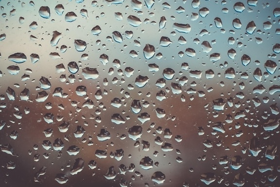 rain, wet, dew, glass, reflection, raindrop, bubble, macro, moisture
