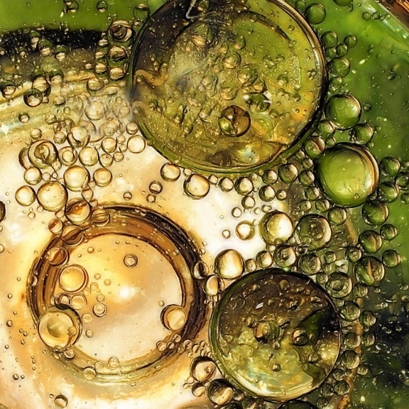 bubbla, glas, abstrakt, form, cirkel, våt, vatten, fukt
