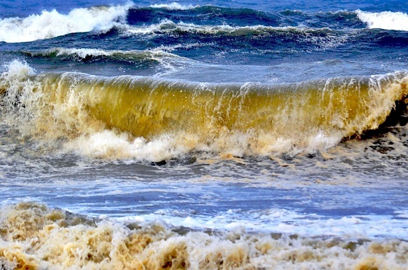 水、波、海、海、海岸、泡、自然