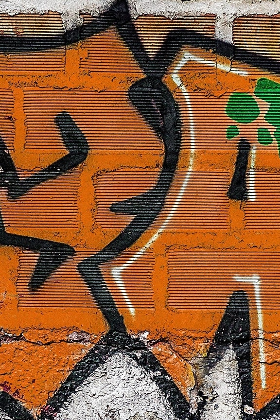 graffiti, wall, street, texture