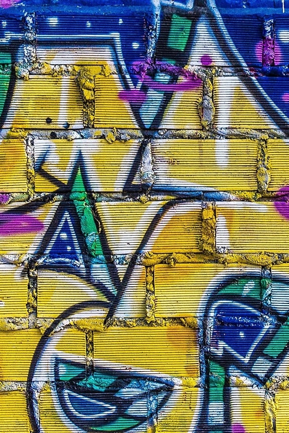 wzór, graffiti, sztuka, miejski, nowoczesny, kolorowy