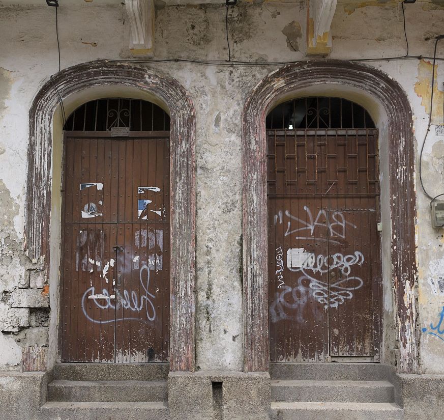 arquitectura, puerta, entrada, antiguo, Portada, abandonado