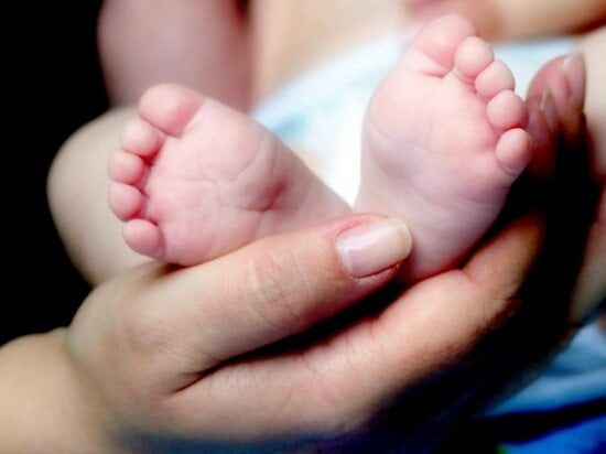 pie, bebé, recién nacido, mujer, niño, piel, mano, esteticista