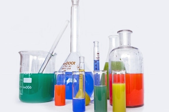 química, líquido, vidro, pesquisa, laboratório, medicina