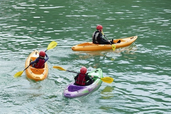вода, каяк, Каноэ, весла, лодка, спорт, отдых, река