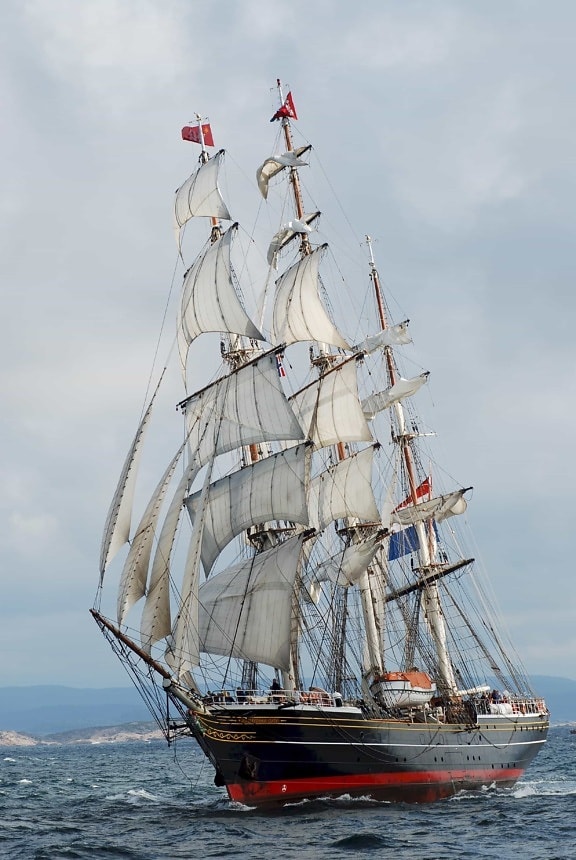 plovidbu, brod, skutera, jedrilica, brodova, jarbol, navigacija, fregata, more, regata, morski