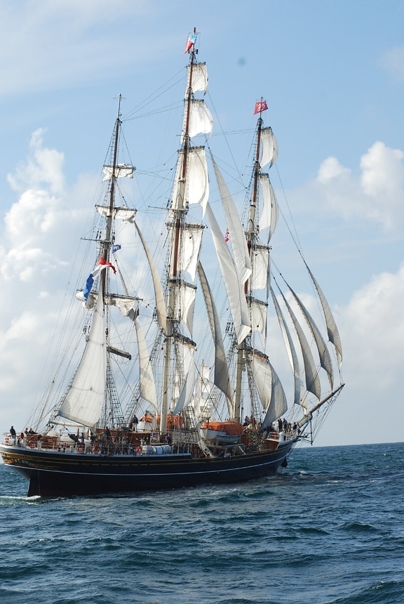 vattenskotrar, segla, fartyg, segelbåt, båt, vatten, hav, pirat