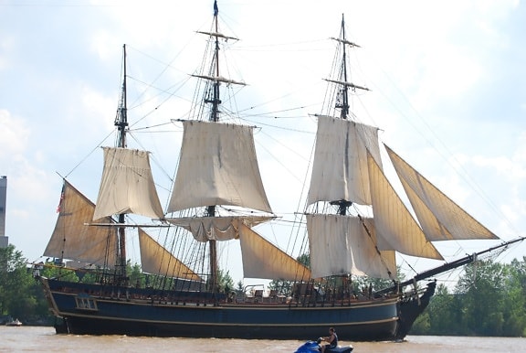 watercraft, sail, ship, sailboat, outdoor, boat, navy, pirate