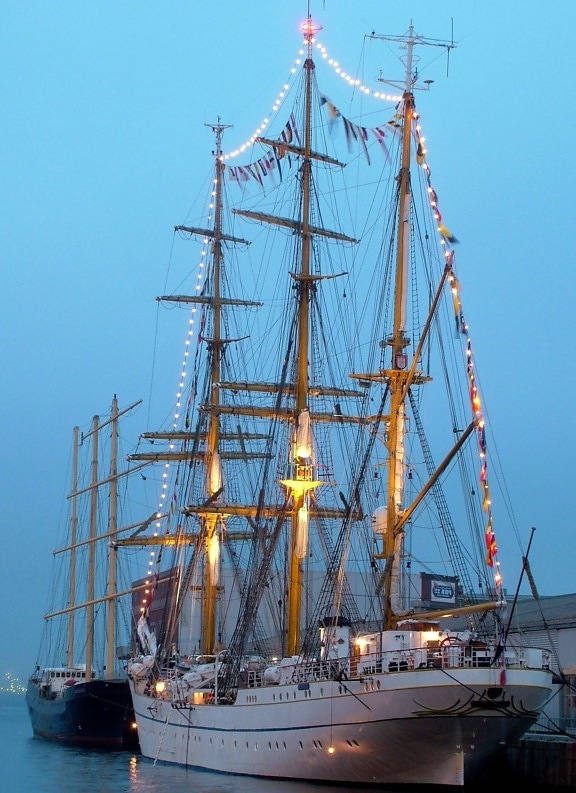 Łódź, statek, Łódź, żagiel żaglówkę, navy, maszt, Świt