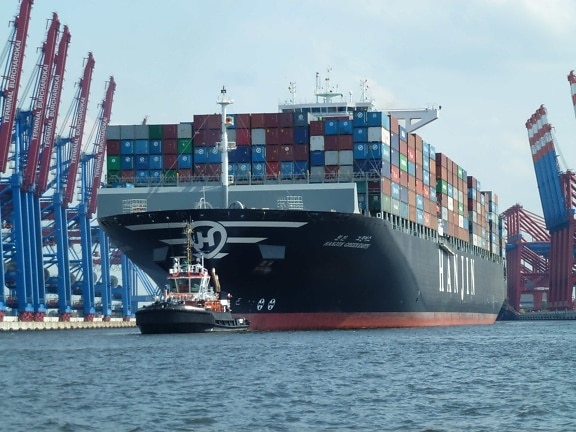 statek towarowy, jednostek pływających, kontener, handlu, przemysłu, wysyłka