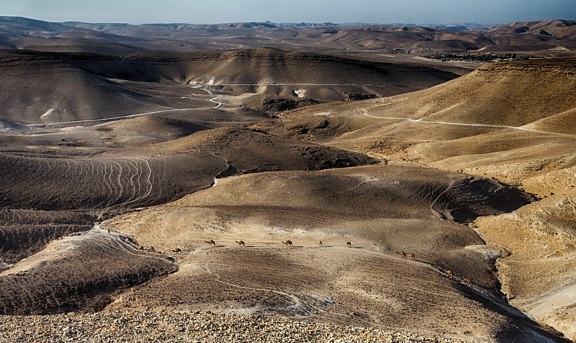 désert, paysage, vallée, sable, terre en friche, sec, nature, eau