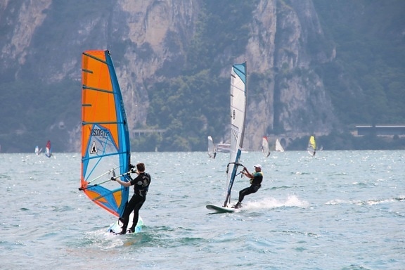 competition, man, sailing, wind, summer, sport, race, water, adventure, watercraft
