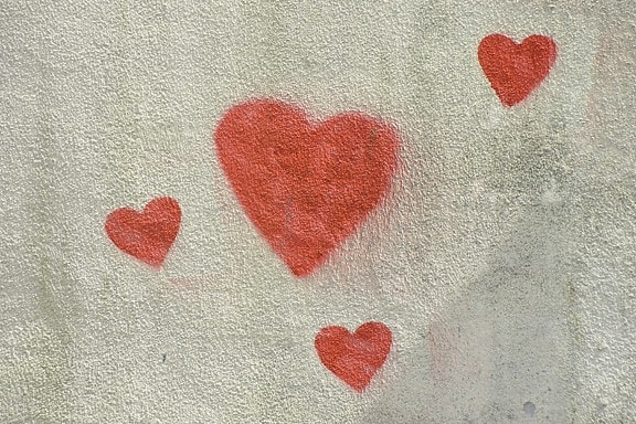texture, astratto, modello, disegno, muro, graffiti, cuore, amore, rosso