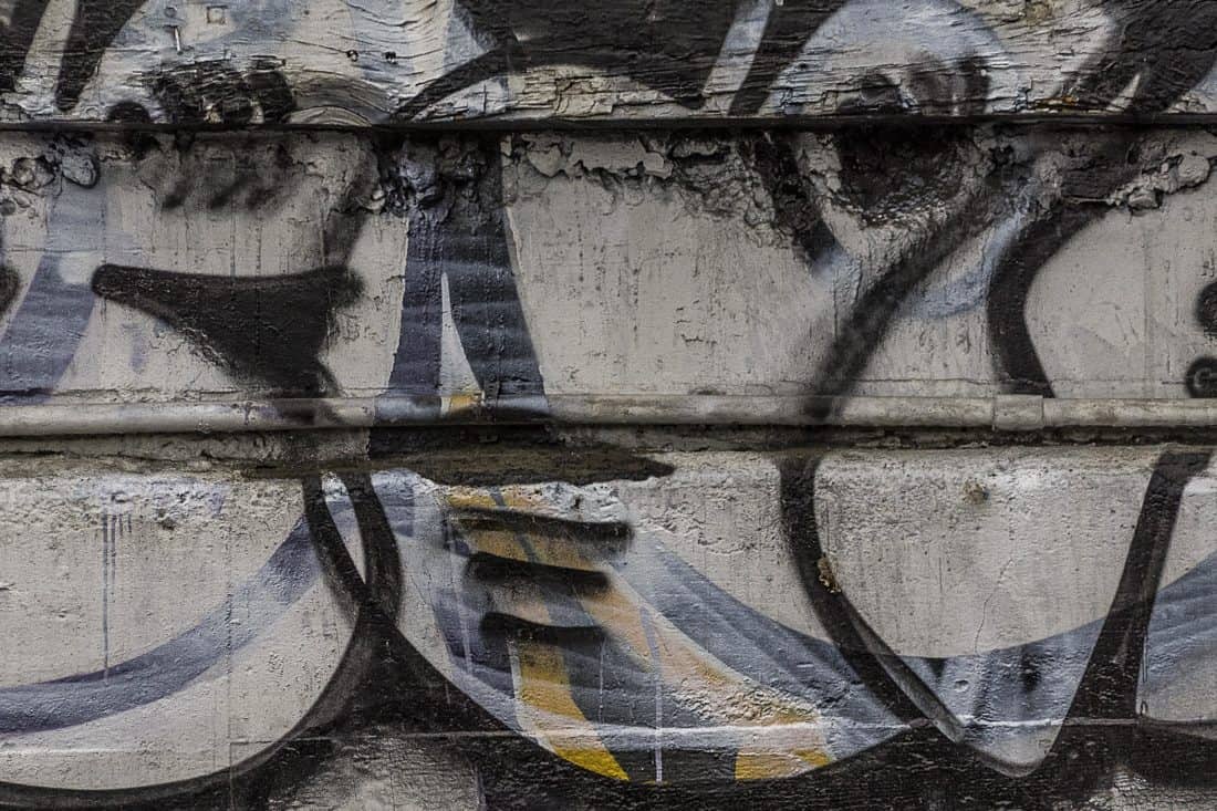 parete, urbano, calcestruzzo, vecchio, vandalismo, graffiti, architettura