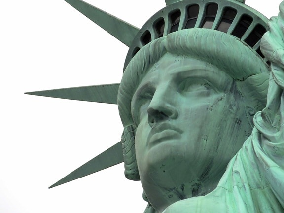 skulptur, statue, kunst, monument, liberty, ansigt, USA