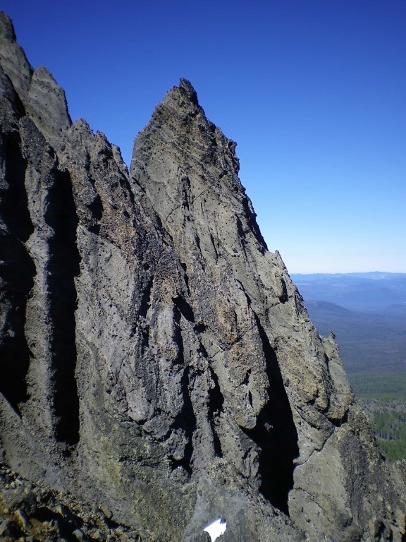 Cliff, bjergtop, geologi, landskab, bjerg, udendørs, blå himmel