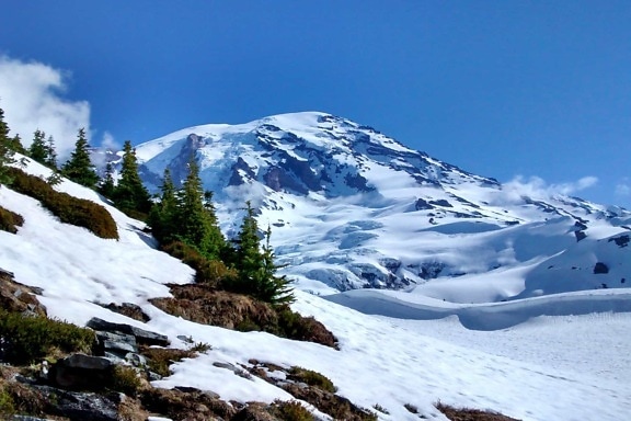 nieve, montaña, invierno, hielo, escarcha, cielo azul, Parque Nacional, al aire libre, cielo, naturaleza