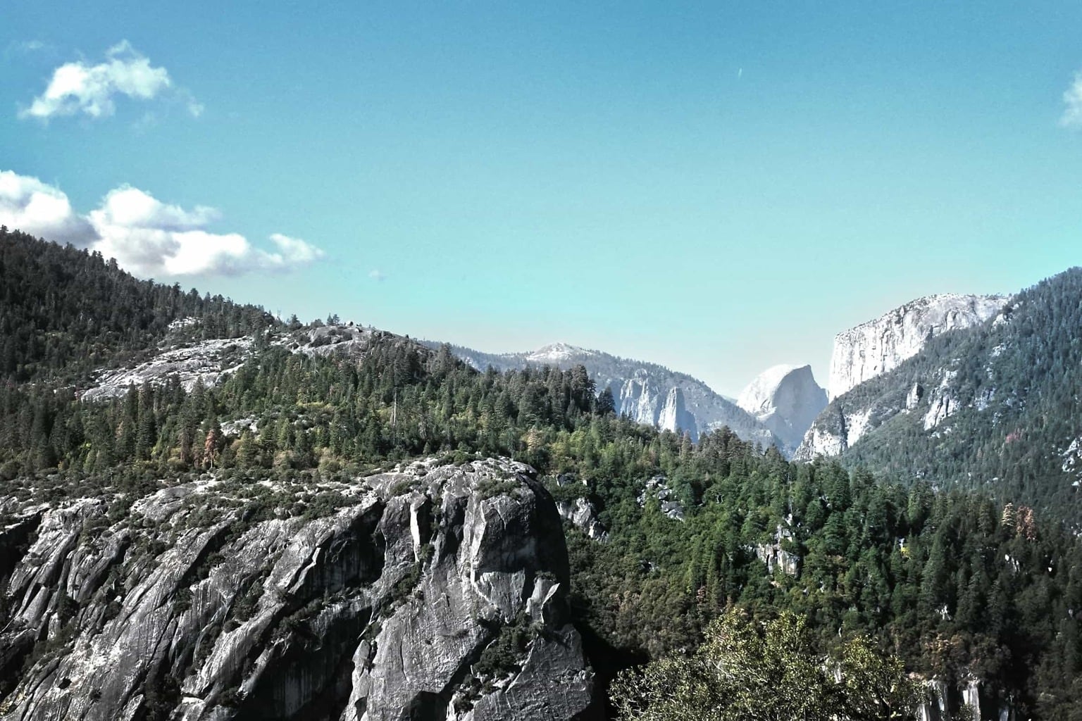 Пик лес. Скалистое ущелье. Гора половина. Горы Sharp's Ridge. Mountain Granite Peak.