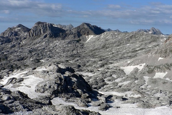 Snow mountain stone, vuori piikin, talvi, maisema, Ulkouima, taivas