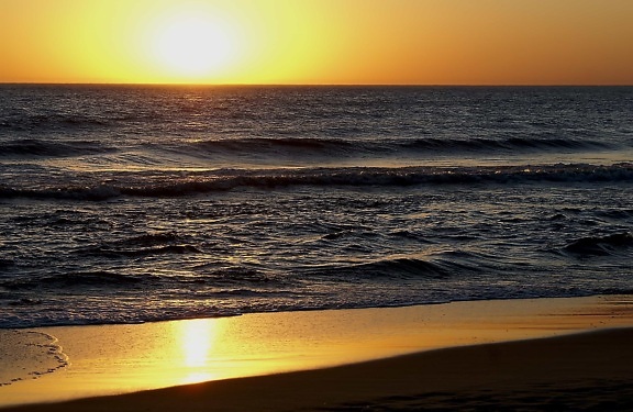 luz do sol, nascer do sol, do Pacífico, água, praia, amanhecer, mar, sol, mar, Crepúsculo, seascape