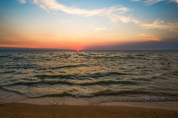 แสงแดด ซันไรส์ น้ำ รุ่งอรุณ หาด ทะเล ค่ำ มหาสมุทร ดวงอาทิตย์ ท้องฟ้า
