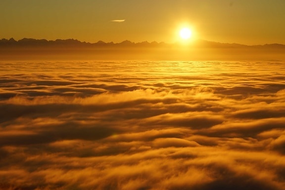 Free picture: dawn, landscape, sunrise, sun, moisture, silhouette, fog ...