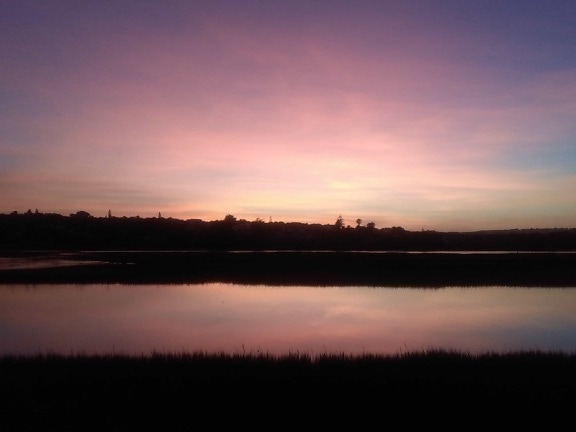 Sunrise, backlit, peisaj, dawn, apă, amurg, cerul, Lacul, bazinul, peisaj