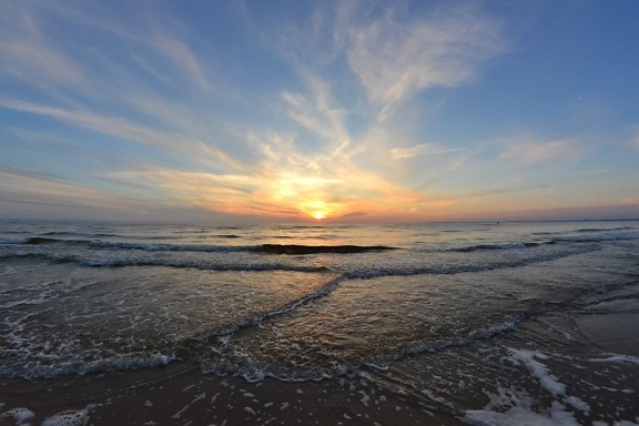 salida del sol, ola, Pacífico, sol, agua, mar, playa, mar, paisaje, amanecer, Costa