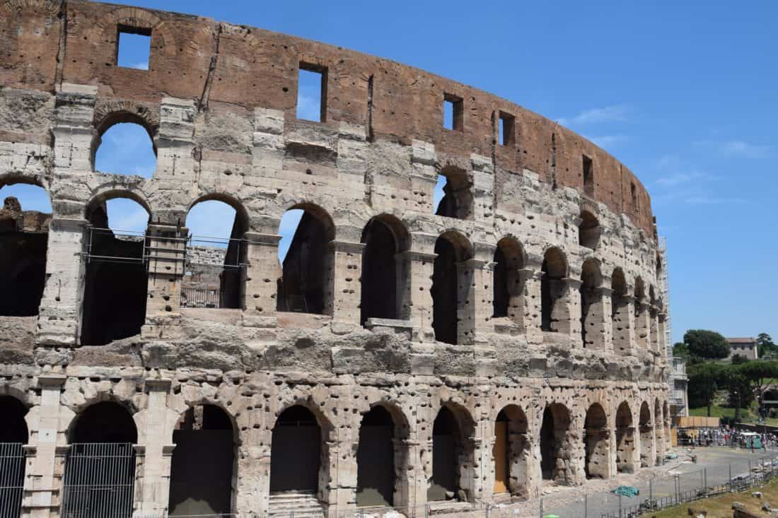 Anfiteatro, antigos, Coliseu, arquitetura, Roma, Itália