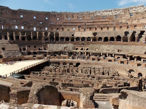 architecture, ancien, amphithéâtre, construction, théâtre de Rome (Italie)