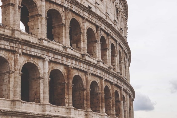 Ρώμη, Ιταλία, μεσαιωνική, Κολοσσαίο, αρχιτεκτονική, Αμφιθέατρο, αρχαία, καμάρα
