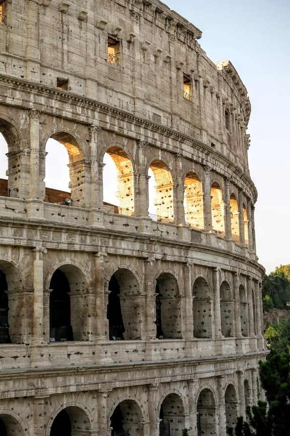 architecture, amphitheater, Rome, Italy, medieval, Colosseum, ancient, old