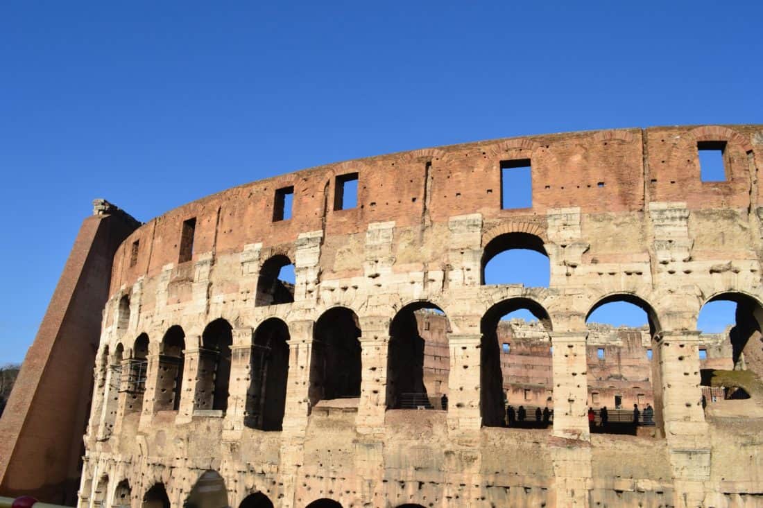 gamle, Colosseum, arkitektur, Roma, middelalderske, amfiteater, arkeologi